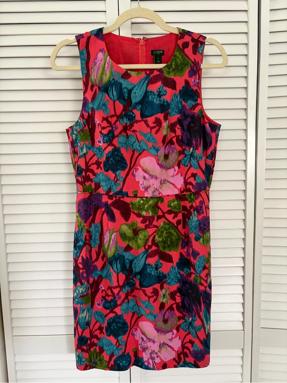 J. Crew Multicolor Pink Floral Sheath Dress